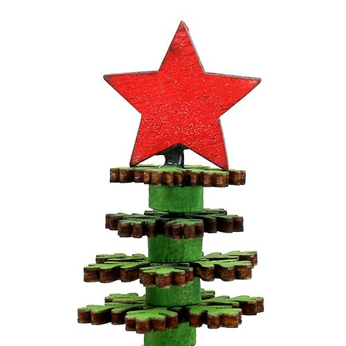 Floristik24 Choinka płatki śniegu zielone 25cm