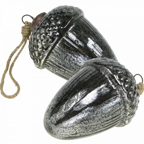 Produkt Vintage ozdoba choinkowa żołądź szklany wisiorek świąteczny wys.14cm Ø10cm 2szt