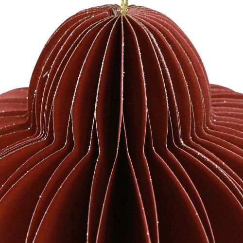 Produkt Ozdoby choinkowe z papieru Bordeaux 20cm 2szt