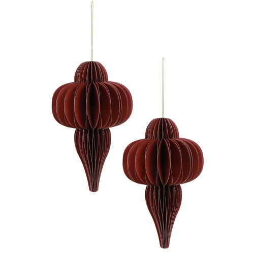 Produkt Ozdoby choinkowe z papieru Bordeaux 20cm 2szt