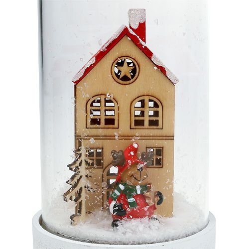 Produkt Świąteczny domek ze szklanym dzwonkiem Ø9cm W16,5cm