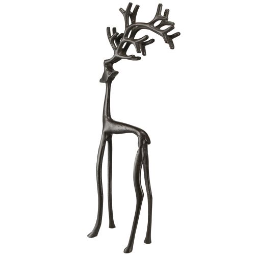 Produkt Dekoracja świąteczna metalowa dekoracja reniferowa w kolorze brązowym 15x9x53cm