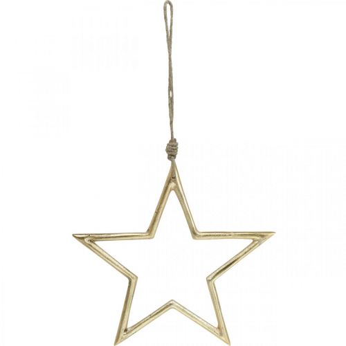 Produkt Gwiazda świąteczna, dekoracja adwentowa, zawieszka gwiazda Złota B24,5cm