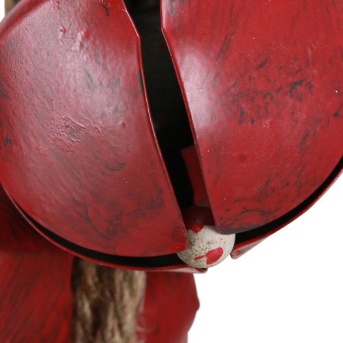 Produkt Dekoracja świąteczna do zawieszania czerwonych dzwonków z kokardą 51cm