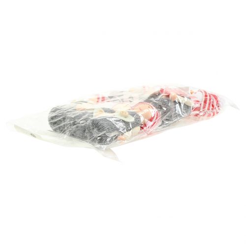 Produkt Świąteczne figurki do dekoracji 10cm szare, czerwone 6szt