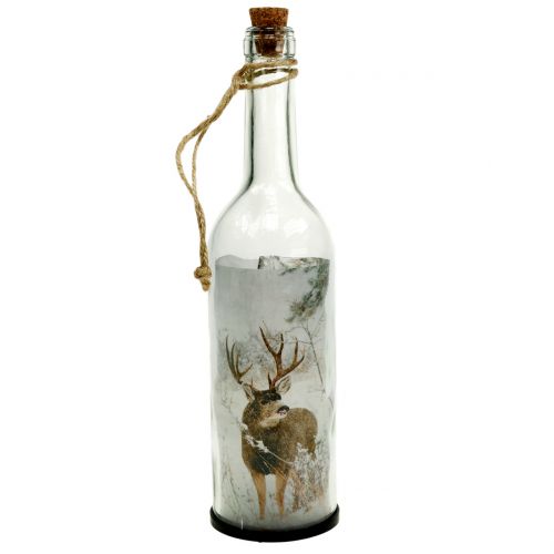 Floristik24 Dekoracja świąteczna butelka z oświetleniem 30cm