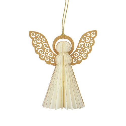 Produkt Papierowy aniołek Świąteczny aniołek papier dekoracyjny biały wys. 12cm 4 sztuki