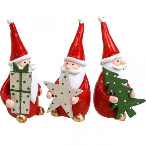 Floristik24 Figurki świąteczne Figurki do dekoracji Świętego Mikołaja W8cm 3szt