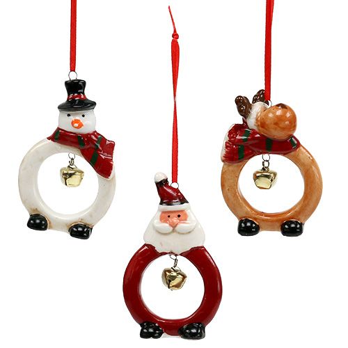 Figurki świąteczne 8cm - 10cm do zawieszenia 3szt.