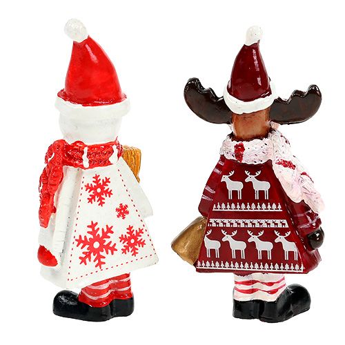 Floristik24 Figurki świąteczne łoś, bałwan asortyment. 9cm 2szt.