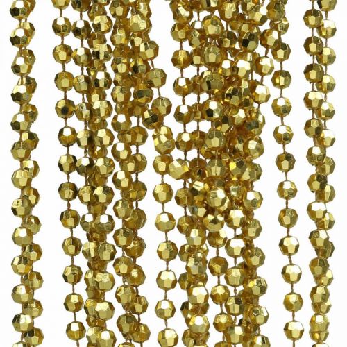 Girlanda świąteczna Ozdoba choinkowa łańcuszek perły złote 9m