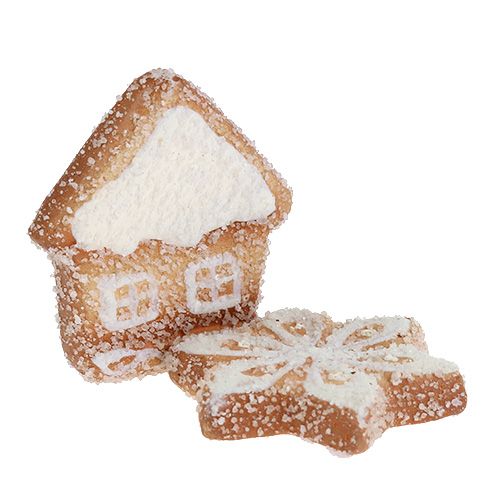Floristik24 Ciasteczko świąteczne białe 3cm - 3,5cm 24szt.