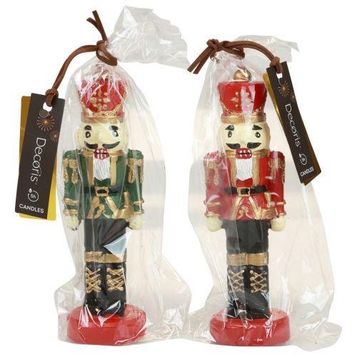 Floristik24 Świeca bożonarodzeniowa dziadek do orzechów figurka dekoracja stołu Boże Narodzenie 18cm 1 szt