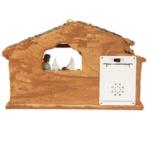 Produkt Szopka bożonarodzeniowa z figurami i diodami LED ręcznie malowana 23×14cm
