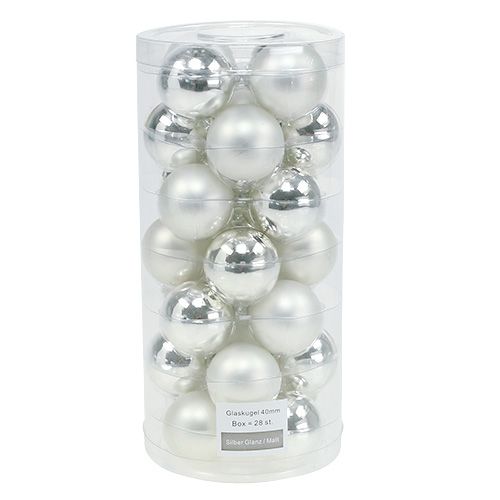 Produkt Bombka świąteczna Ø4cm srebrna połysk/mat 24 szt