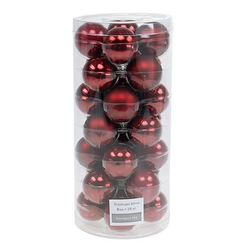 Produkt Bombki świąteczne Ø4cm Bordeaux mix 24 szt