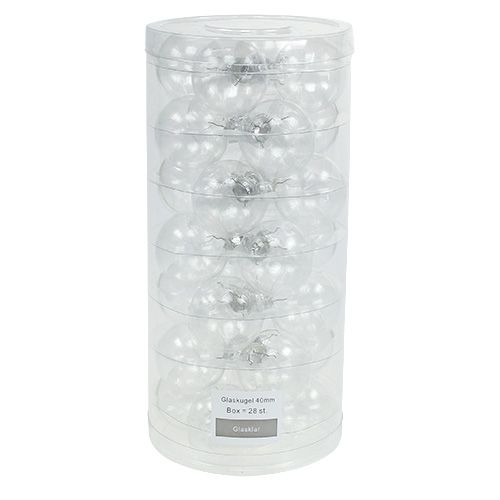 Produkt Bombki świąteczne Ø4cm przezroczyste 24 szt