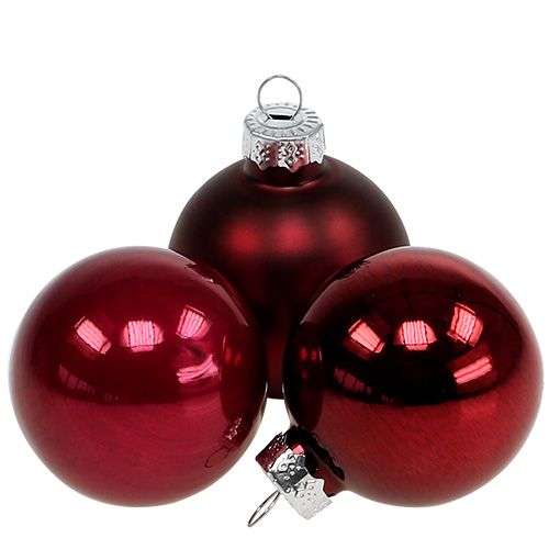Produkt Bombki świąteczne Ø6cm Bordeaux 24 szt