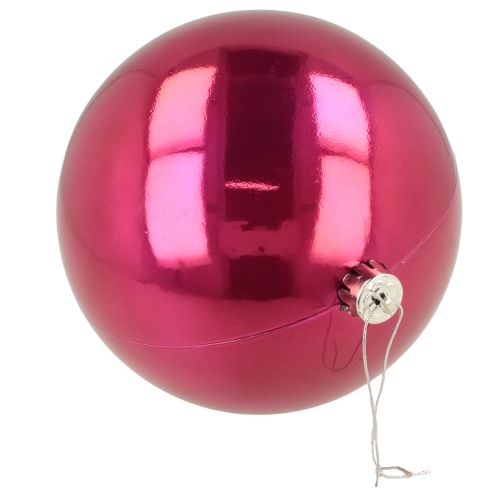 Produkt Bombka choinkowa plastikowa duża różowa Ø14cm