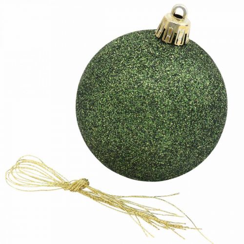 Produkt Kule świąteczne, dekoracje adwentowe, ozdoby choinkowe pomarańczowe/złote/zielone Ø5,5cm plastikowe 10szt.