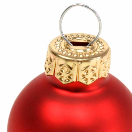 Produkt Mini bombki czerwone różne Ø2,5cm 24 szt