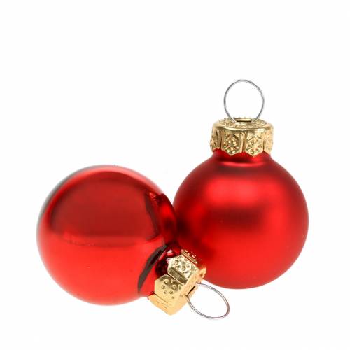 Produkt Mini bombki czerwone różne Ø2,5cm 24 szt