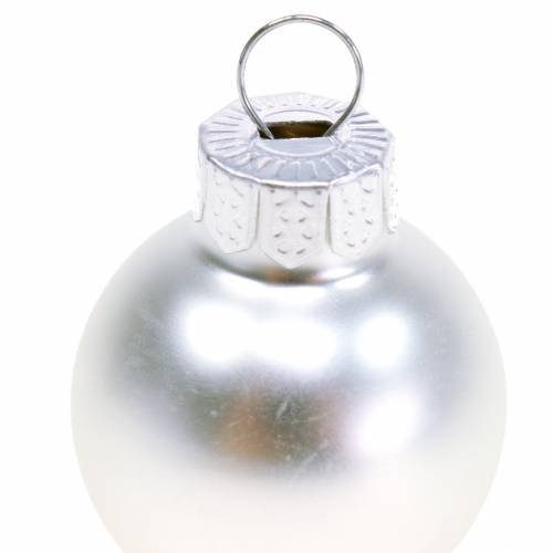Produkt Mini bombki świąteczne srebrne różne Ø2,5cm 24 szt