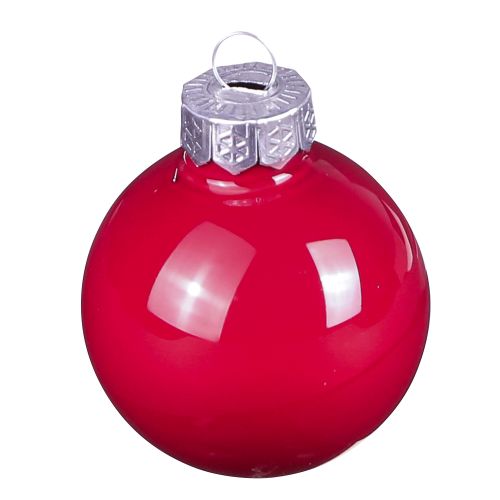 Produkt Bombki choinkowe szklane bombki w kolorze czerwonym Ø4cm 24 szt