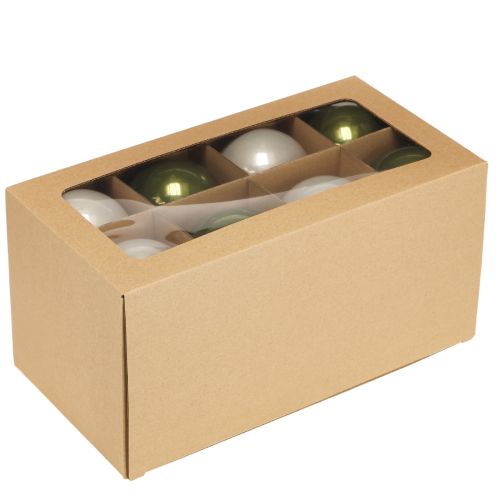 Produkt Bombki szklane oliwkowo-srebrno-szare Ø7,5cm 12 szt.