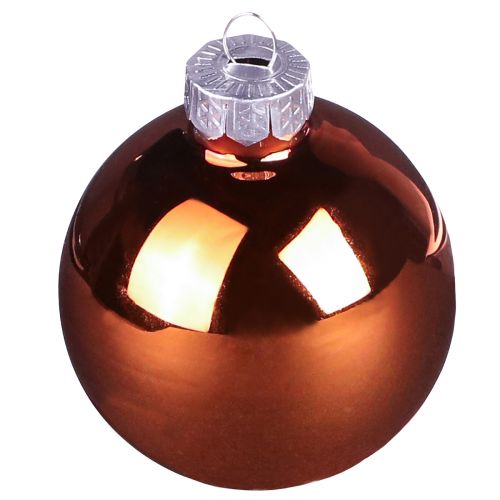 Produkt Bombki świąteczne złotobrązowe mix kulek szklanych Ø4cm 24 szt