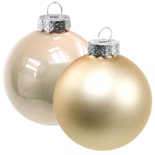 Floristik24 Bombki szklane Ø4cm różowe, kremowe mix W4,5cm 24 szt