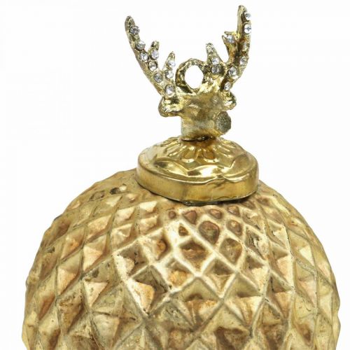 Floristik24 Bombki reniferowe Ozdoby choinkowe złote vintage Ø7cm 4szt