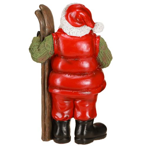 Produkt Figurka dekoracyjna Świętego Mikołaja z nartami malowana 14×10,5×24,5 cm