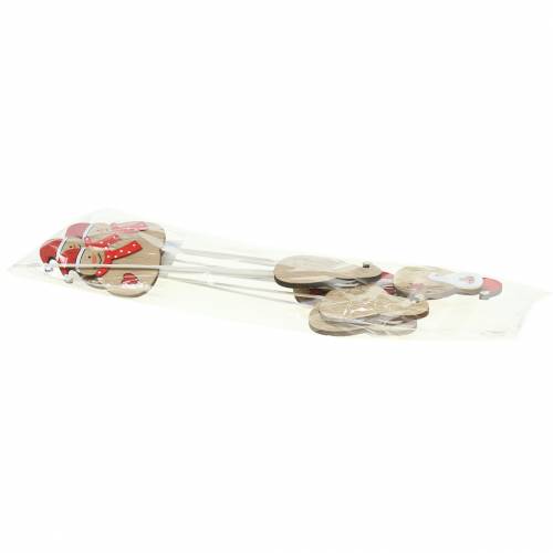 Floristik24 Wtyczka dekoracyjna Święty Mikołaj/Bałwan 7cm 12 szt