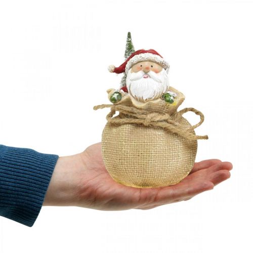 Produkt Figura dekoracyjna Święty Mikołaj w worku Dekoracja świąteczna Ø8cm/W13cm 2 sztuki