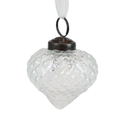 Produkt Ozdoby świąteczne dekoracja szklana cebula przezroczysty diament Ø5,5cm 9 szt