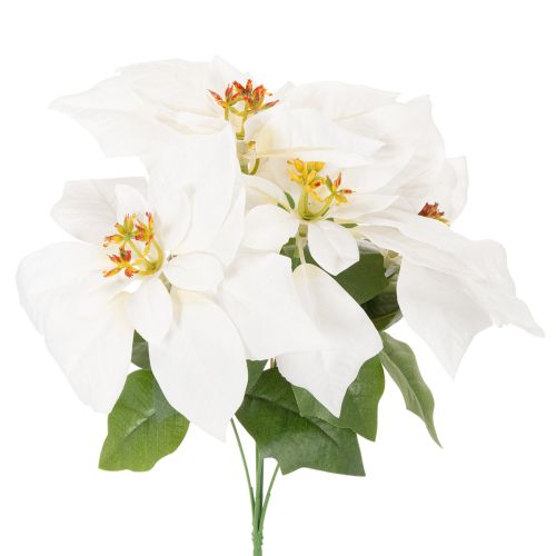 Sztuczna gwiazda betlejemska, biała, duży kwiat, roślina ozdobna, 40 cm kupić | Floristik24.pl