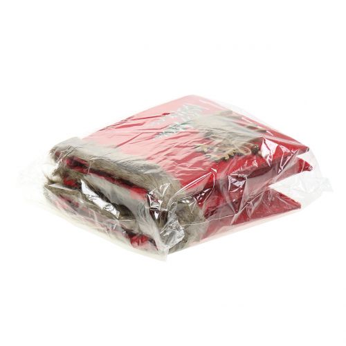 Produkt Torba świąteczna czerwona z futerkiem 15,5cm x 18cm 3 szt
