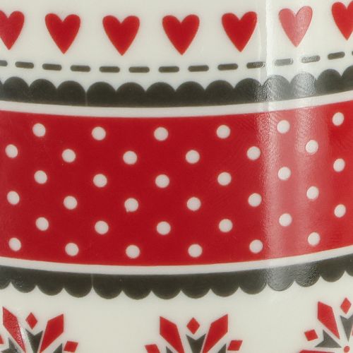 Produkt Kubek świąteczny ceramiczny czerwony i biały Ø10cm wys.9cm