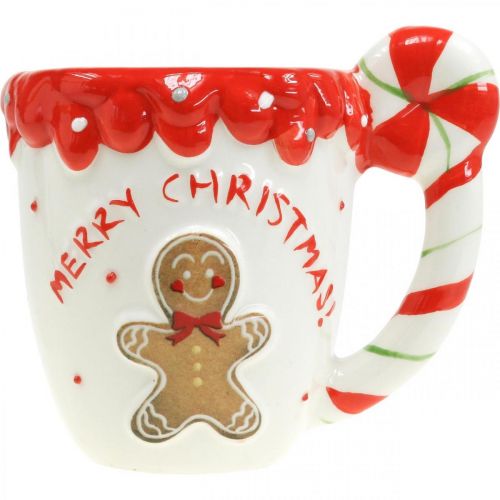 Produkt Kubek świąteczny Merry Christmas biały ceramiczny wys. 10,5 cm