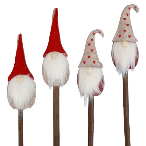 Floristik24 Krasnal bożonarodzeniowy Kołek ogrodowy gnom 48,5/50cm 4 szt