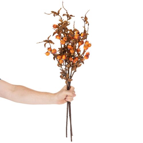 Sztuczna gałązka głogu, ozdoba jesienna, 75 cm | Floristik24.pl