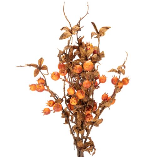 Sztuczna gałązka głogu, ozdoba jesienna, 75 cm | Floristik24.pl