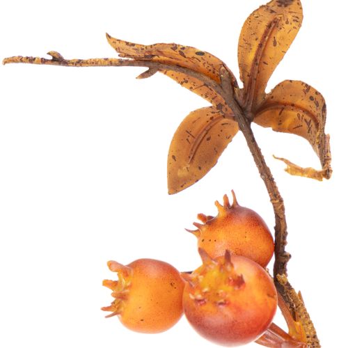 Sztuczna gałązka głogu, ozdoba jesienna, 75 cm | Floristik24.pl