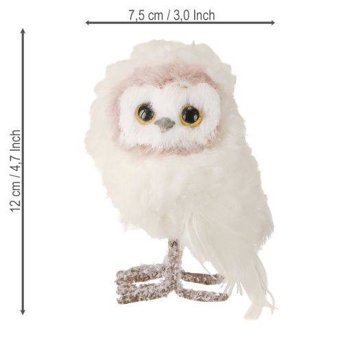 Produkt Biała sowa ozdoba do powieszenia piskląt sów biała 12cm 2szt