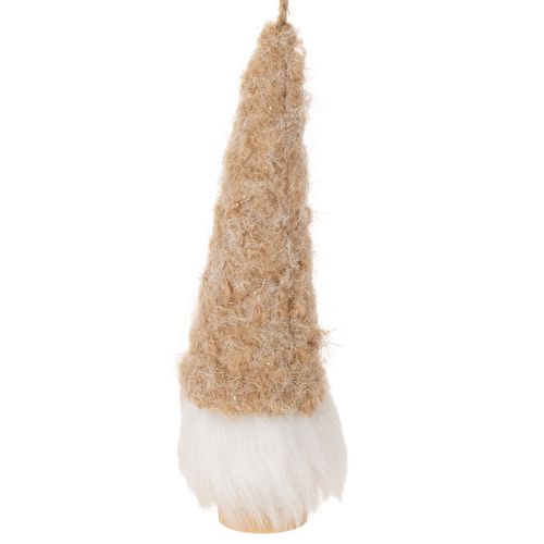 Dekoracyjna figurka krasnala z brodą do zawieszenia, 17 cm, 6 szt. | Floristik24.pl