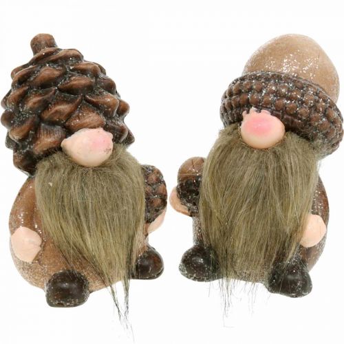 Floristik24 Deco Gnome Ceramiczne szyszki i żołędzie Assorted H10,5/12cm 4szt.