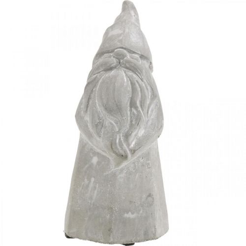 Floristik24 Figurka Deco Imp Concrete Father Christmas Grey H18,5cm