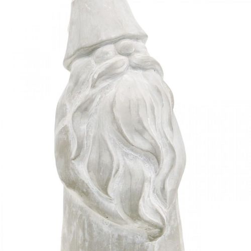 Floristik24 Deco Figurka Gnome Beton Gnome Christmas Gnome Grey H39,5cm