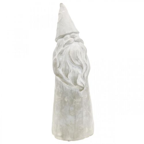 Floristik24 Deco Figurka Gnome Beton Gnome Christmas Gnome Grey H39,5cm